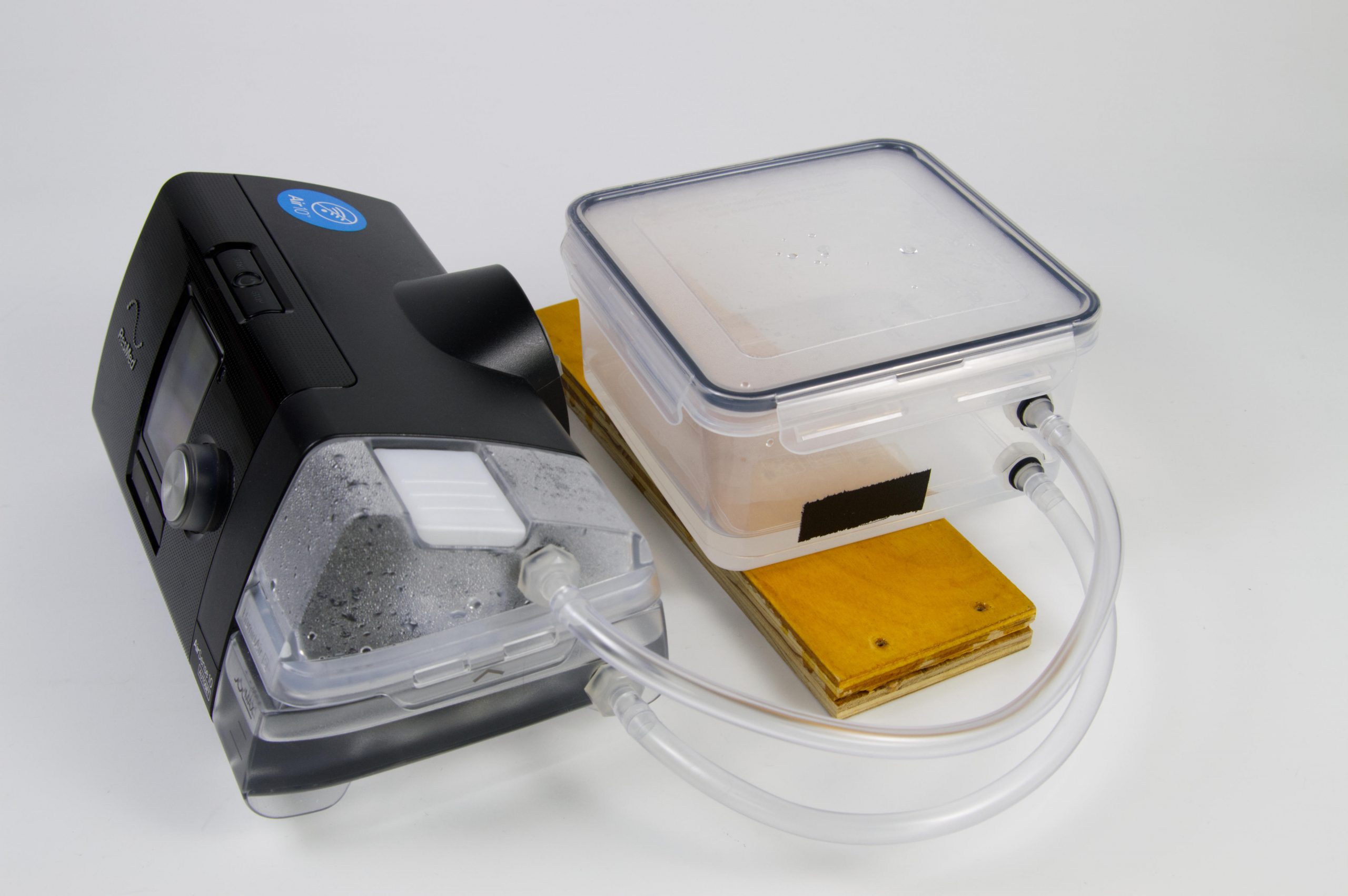 Hack to add on an auxillary water tank for a CPAP machine