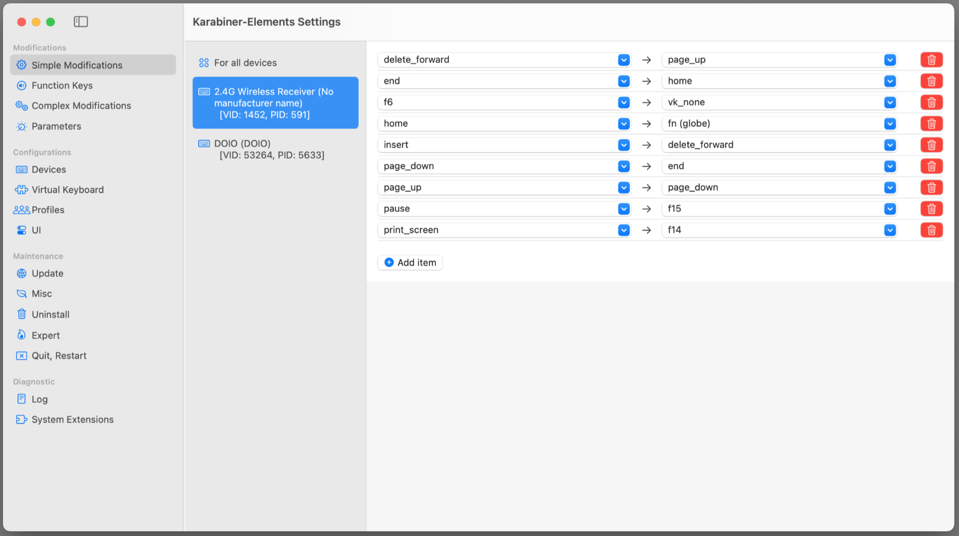 Karabiner Elements remapping keys