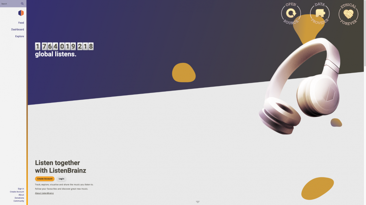 ListenBrainz home