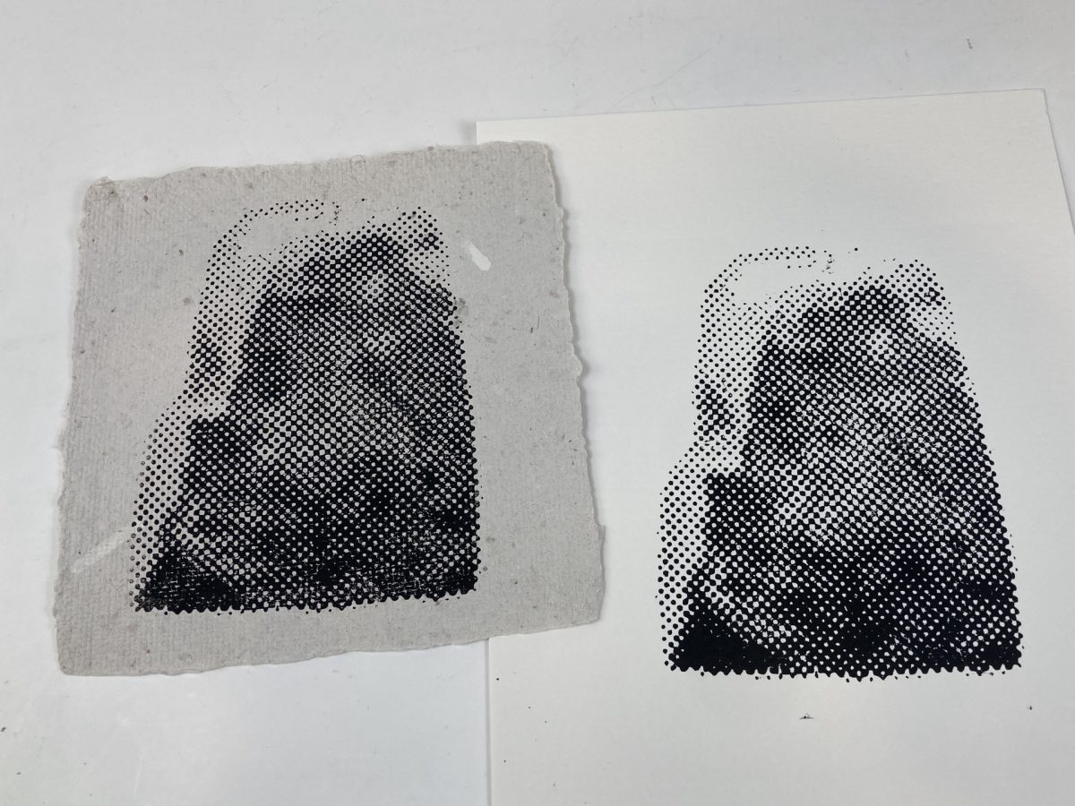 Print of Rock on Paper