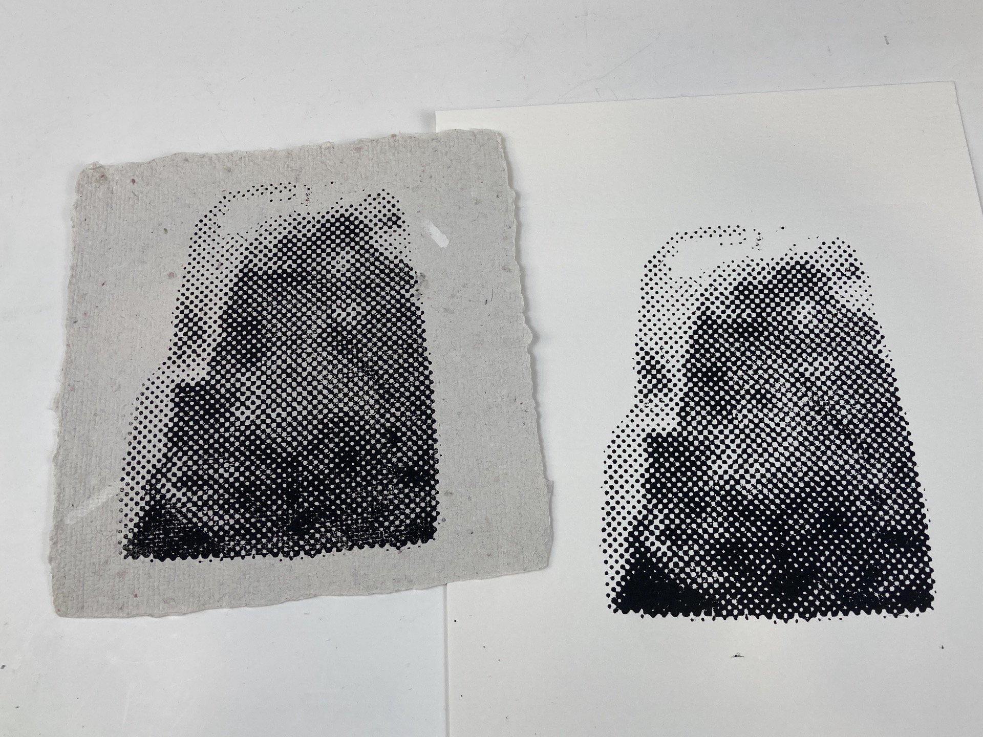 Print of Rock on Paper