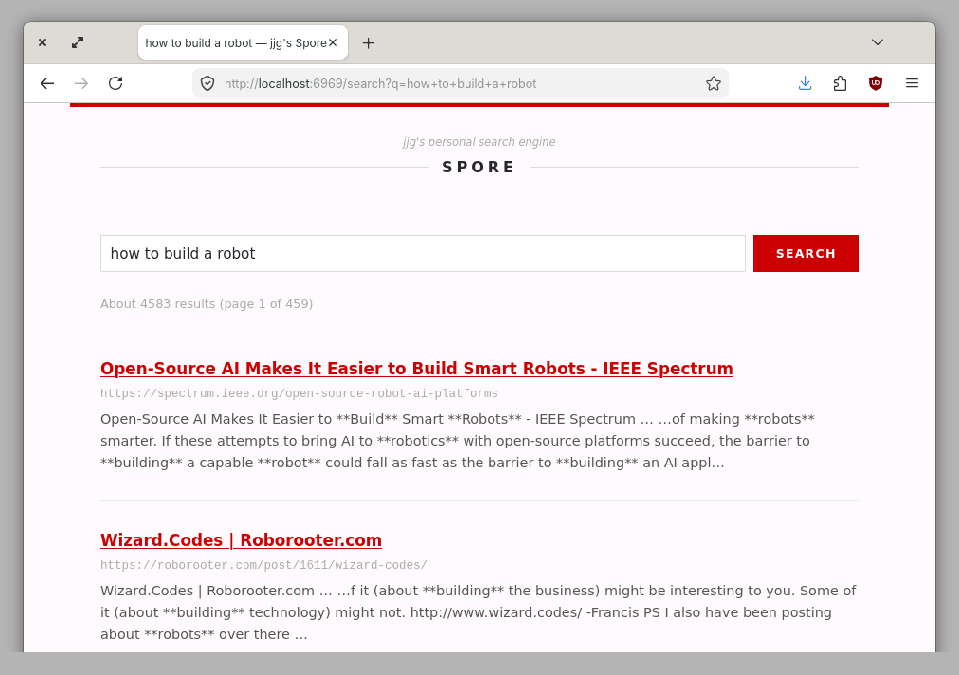 Personal Search Engine by jjg
